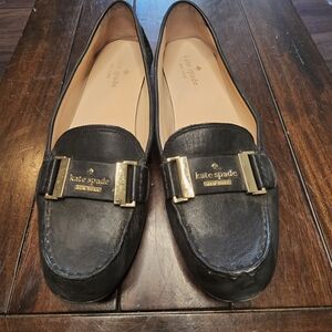 Kate Spade Black Classic Leather Flats